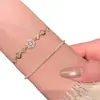 Elegante e Refinado Floco de Neve de Inverno Exquisito Luxo Leve Design de Nicho Zircônia Alta Qualidade Ajustável Pulseira da Moda