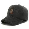 Nuevo modelo de otoño e invierno para hombres de mediana edad y mayores, gorra de béisbol de piel sintética de visón, a prueba de frío para exteriores, protege los oídos, cálida, gorra de algodón con forro de polar