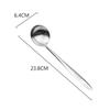 Grau alimentício 304 aço inoxidável Hot Pot Spoon Colander Household Kitchen Grande colher de sopa de cabo longo