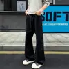 Pantalones casuales nuevos de estilo retro americano para hombre, versátiles, lavados y desgastados, pantalones rectos de pierna ancha holgados