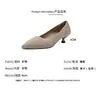 1507 Zapatos de Princesa Tejidos para Mujer de Punta Fina y Tacón Bajo Kitten, Suela Suave, Tacón Medio-Alto Planos para Mujer, Cómodos y Modernos, Elegantes