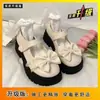 Sapatos Mary Jane Franceses com Laço Estilo Primavera 2025 para Mulheres, Sapatos Individuais Fofos Estilo Lolita Escola com Sola Grossa