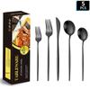 Conjunto de faca, garfo e colher de aço inoxidável português Amazon Tableware Golden Steak Conjunto de faca e garfo Cross-Border Conjunto de quatro peças de faca, garfo e colher