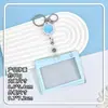 Porta-cartões transparente horizontal da moda para estudantes, cordão para crachá escolar, capa protetora para crachá, porta-cartão IC de comércio exterior no atacado
