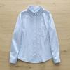 Otoño 2024 casual simple camisa de Oxford hilado base a rayas holgada top para mujer venta al por mayor