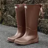 Botas de Lluvia de Moda Transfronterizas Gama Media-Alta para Mujer Dulces Estudiantiles Versátiles Suela Suave Antideslizantes Zapatos de Camping Impermeables Zapatos para Lavar el Coche