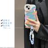 Cordón Cruzado con Graffiti Pintado Adecuado para Funda de Teléfono Móvil Apple 17Promax iPhone16 Doble Soporte 15 Silicona 14