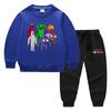 2023 Primavera y otoño nueva ropa infantil transfronteriza suéter para niños pantalones de dibujos animados conjunto de dos piezas bebé algodón traje de manga larga