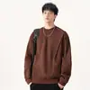 Ropa para Hombre Fengshe / Sudadera Pesada 360g, Estilo Americano Otoño/Invierno Tendencia Diseño Estructurado, Top de Manga Larga con Parche Rayado para Hombre