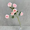 Arreglo de Flores Artificiales de Rosa de 6 Cabezas para Decoración de Boda, Pared de Flores de Rosa Multicabeza Prop para Fotografía, Flor para Decoración del Hogar