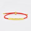 Pulsera de Pareja Ajustable Tejida a Mano de Acero de Titanio de Alta Venta Transfronteriza, DIY Grabado, Tubo Curvo Hueco, Colorida