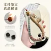 Pingente de Celular Nó de Bambu Mantra de Seis Palavras Bodhi, Saco da Sorte Estilo Chinês, Pingente Gato da Fortuna, Pingente de Bolsa para Prosperidade e Crescimento para Mulheres