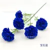 5 claveles artificiales, tallo único, flores artificiales, claveles, flores elegantes, decoración de sala de estar, arreglo floral, arte floral artificial