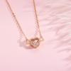 Collar Corazón de Cupido Alas Plata Esterlina S925 Diseño Nicho Cadena Clavícula Ángel Regalo de San Valentín para Novia