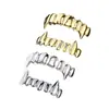 Colmillos de Vampiro Estilo Europeo y Americano con Ocho Dientes, Dientes Falsos de Cadera de Cobre Hip-Hop, Decoraciones para Fiestas de Halloween al por Mayor