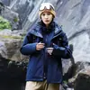 Estándar Nacional GB32614 Chaqueta de Senderismo para Exteriores de Dos Piezas con Forro Polar 3 en 1 para Mujer Abrigo Impermeable Cortavientos para Hombre
