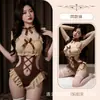 Lencería Sexy con un Estilo Puro y Atractivo, Presentando un Lazo Vintage, Volantes Calados y un Diseño Espalda Descubierta, Todo en una Sola Pieza