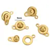 Broche Redondo de Acero Inoxidable Hebilla de Conexión Desmontable Giratoria de Acero de Titanio Hebilla para Pulsera Tobillera Collar DIY Accesorios de Joyería