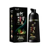 Tinta de Cabelo Polygonum Multiflorum Deixa o Cabelo Preto com Apenas Uma Lavagem, Cobre os Fios Brancos, À Base de Plantas Medicinais, Um Tubo de Tinta Preta para Cabelo que Não Gruda no Couro Cabeludo