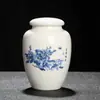 Tarro de Cerámica para Té con Sello Hermético, Frasco de Almacenamiento para Té Negro y Verde, Caja de Empaque para Té Pu'Er, Caja Despertar del Té, Polvo Aromático