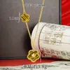 Colar de Ouro de Areia Vietnamita Transfronteiriço Simples Moderno Flor de Cinco Folhas de Madrepérola Corrente para Clavícula Joias Coreanas Femininas Fornecimento Atacadista