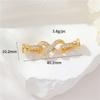 Collar Zhongxing 14k Oro Verdadero Micro-incrustado Zirconio Hebilla de Conexión Cabeza Hebilla de Perla Cabeza Hebilla Cuerda de Tracción en Espiral Accesorios DIY Hechos a Mano