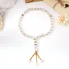 Pulsera de 33 Piezas de Cuentas de Cristal de 10 mm para Rezar, Pulsera de Moda de Alta Gama Trendy para Regalo