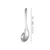 Colher de Sopa com Cabo Padrão Flor de Gelo de Titânio Puro, Colher de Sopa e Arroz Doméstica com Furo para Pendurar, Colher Pública para Restaurante