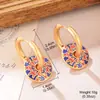Pendientes de flores, nuevos pendientes chinos de verano, pendientes de esmalte retro antiguos de nicho 2024, pendientes femeninos de alto sentido, venta al por mayor