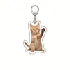 Llavero Acrílico Plátano Y Comida Gato Llavero Cabeza de Anime Emoji H Gato Gato Divertido App