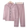 Traje de Ropa para el Hogar de Algodón para Primavera y Otoño para Padres e Hijos Traje Casual de Manga Larga para el Hogar para Hombres y Mujeres Traje Pijama para Niños Medianos y Grandes Clase A