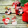 50 Tarjetas de Papel para Paletas Navideñas Empaque de Regalo de Dulce Tarjeta de Papel de Pingüino para Paleta Navideña Navidad