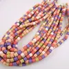 Contas Cilíndricas de Argila Macia DIY Contas Coloridas Fofas de Desenho Animado Pulseira Colar Brincos Contas Soltas Coloridas Misturadas Acessórios Feitos à Mão