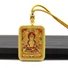 Colgante de Tanka de Buda Pequeño de Doble Cara Wuye Doce Santos Patronos del Zodiaco Colgante de Tanka con Relieve Estéreo Collar