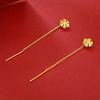 Nuevos pendientes de copo de nieve de oro de Vietnam latón chapado en oro moda hermosos pendientes para mujer joyería japonesa y coreana joyería