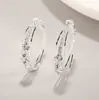 Pendientes de Mujer con Pedrería Transfronterizos, Pendientes de Moda de Círculo Grande Exagerados, Joyería Exquisita para Fiestas y Cenas, Regalos Adecuados