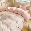Conjunto de Roupa de Cama para Dormitório Universitário Três Peças Lençol de Elástico Estilo 1 Conjunto de Seis Peças Roupa de Cama Capa de Edredom 100% Algodão Algodão Puro Lençol de Cama Colchão