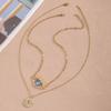 Collar de ojo de demonio de circonita microincrustada de lujo de moda de venta caliente transfronterizo Europa y Estados Unidos para mujer, cadena de clavícula versátil de nicho al por mayor