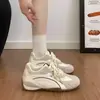 Zapatillas de moda populares, casuales y elegantes, nuevas zapatillas de entrenamiento planas estilo alemán para mujer Otoño 2026, zapatillas deportivas con bloques de color que aumentan la altura