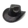 Accesorios de Escenario de Producto Nuevo Transfronterizos Performance Sombrero de PVC Fiesta Carnaval Disco Sombrero de Jazz Sombrero de Vaquero Occidental