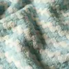 Toalha de fleece coral de malha de urdume 35*75cm, padrão de abacaxi, ondulada d'água, tingimento catiônico, macia e fofa