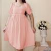 Comercio exterior Sudeste Asiático vestido de color sólido con cuello cuadrado de manga corta YY0008