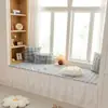 Alfombrilla Gruesa Cálida Estilo Princesa de Color Sólido, Estilo Celebridad de Internet, Felpa para Ventana Abuhardillada, Dormitorio, Balcón, Tatami, Alfombrilla Antideslizante