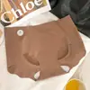 Roupa íntima feminina sem costura de seda de leite, base líquida, cintura média, 7A antibacteriana, puro algodão, entrepernas estendido, tamanho grande, atacado
