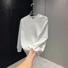 Directo de fábrica: Sudadera casual de manga larga para hombre estilo coreano, capa base gruesa, moda primavera/otoño 2026, bordada, versátil