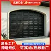 Puerta Automáticaabatible de Aleación de Aluminio Villa con Control Remoto, Puerta de Garaje Aislada, Puerta Eléctrica Cuadrada Negra, Venta al por Mayor del Fabricante