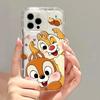 Qiqititi linda ardilla para funda de teléfono iPhone14/15pro 12 caricatura Apple 13 bolsa de aire transparente