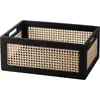 Cesta de Armazenamento de Madeira Maciça de Rattan Cesta de Armazenamento de Mesa Caixa de Lanches Cesta de Armazenamento para Diversos Cosméticos Organizador de Armazenamento Caixa de Armazenamento