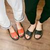 Pantuflas de Piel de Vaca Haining Nuevas Pantuflas para Pareja Sandalias de Interior Suela de Tela para Hombre y Mujer Hogar Silencioso Venta al por Mayor