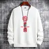Suéter masculino outono ins marca de moda camiseta de manga comprida gola redonda jaqueta estudante solto plus size top esportivo